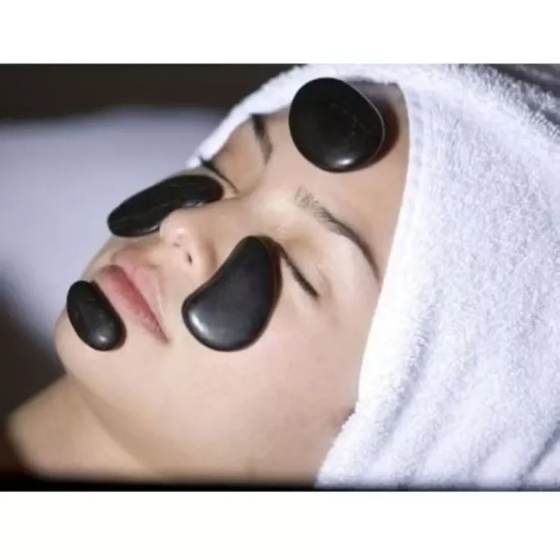 Kit com 10 Unidades de Pedras Quentes Vulcânicas Para Massagem Facial Forma Livre - Image 5